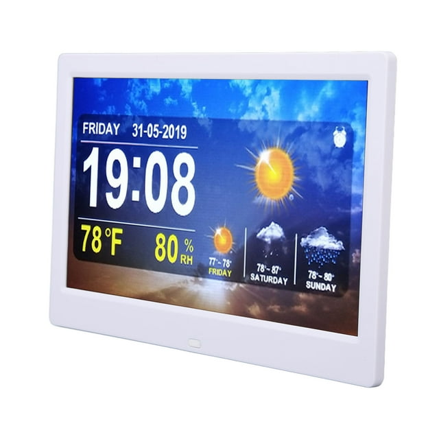 Reloj meteorológico WIFI Bling Bling de 10 pulgadas blanco con Control remoto