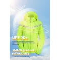 thumbnail image 4 of Chrisuno Women's Spring Fall Rain Jacket Skin Coat Lightweight Windbreaker Waterproof Packable Rain Coat For Adults Fluorescent Yellow L, 4 of 5