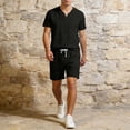 thumbnail image 6 of Ceisia Men's Solid Swim Trunksmen Waist Shorts Casual Home Suit Men Valentine'S Gifts Trunksmen Waist Shorts Casual Home Suit Sets Black XXL Gifts for Father, 6 of 8