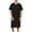 Black, variant on YLSDY Nightshirt for Men Nightgown Short Sleeve V Neck Sleepshirt Pajama Shirt Summer Comfy Big & Tall Henley Sleep Gowns Black XXXXL