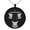 Black, variant on Stainless Steel Letter T Initial 3D Monogram Engraved Small Medallion Circle Charm Pendant Necklace