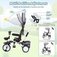 thumbnail image 1 of OUYAWEI Tricycle Pliable pour Bébé, 7 en 1 Poussette, Tricycle avec Harnais de Sécurité, Poignée de Poussée Réglable, Panier de Rangement, Porte-Gobelet, Tricycle pour 1-5 Ans, Gris, 1 of 8