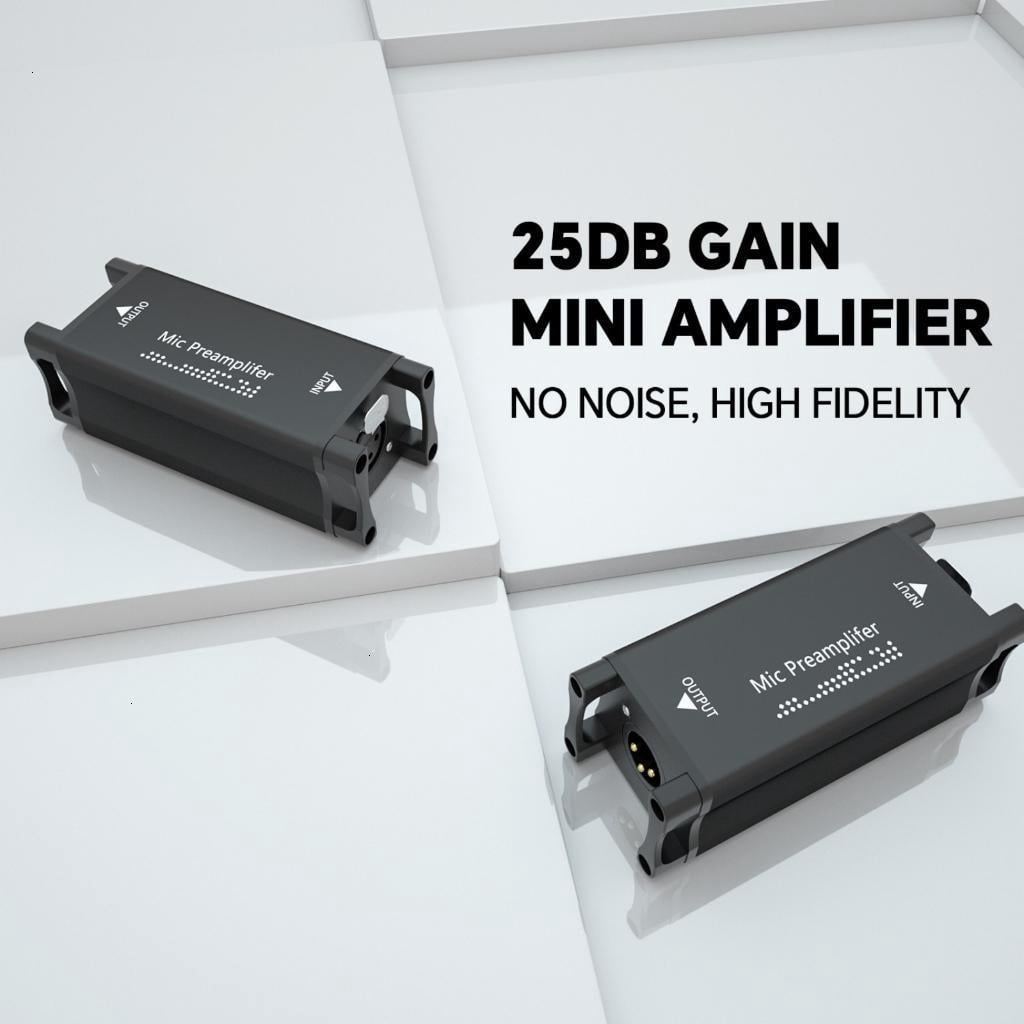 25dB Mic Preamplifier Microphone Preamp For Dynamic/Ribbon Mic Audtory Booster