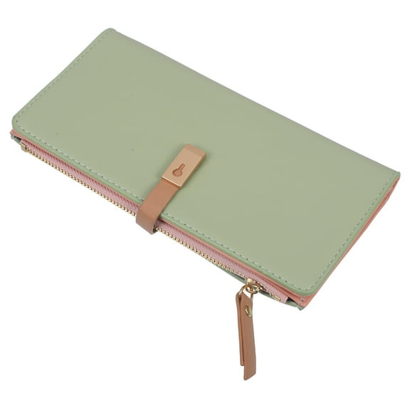 Raindrops Pu Wallet Women Clutch Bag Light Green Pu 1Pack