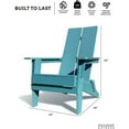 thumbnail image 2 of Krikacy Folding Adirondack Chair, All-Weather HIPS Plastic for Patio Deck Garden, Fire Place (Teal), 2 of 6
