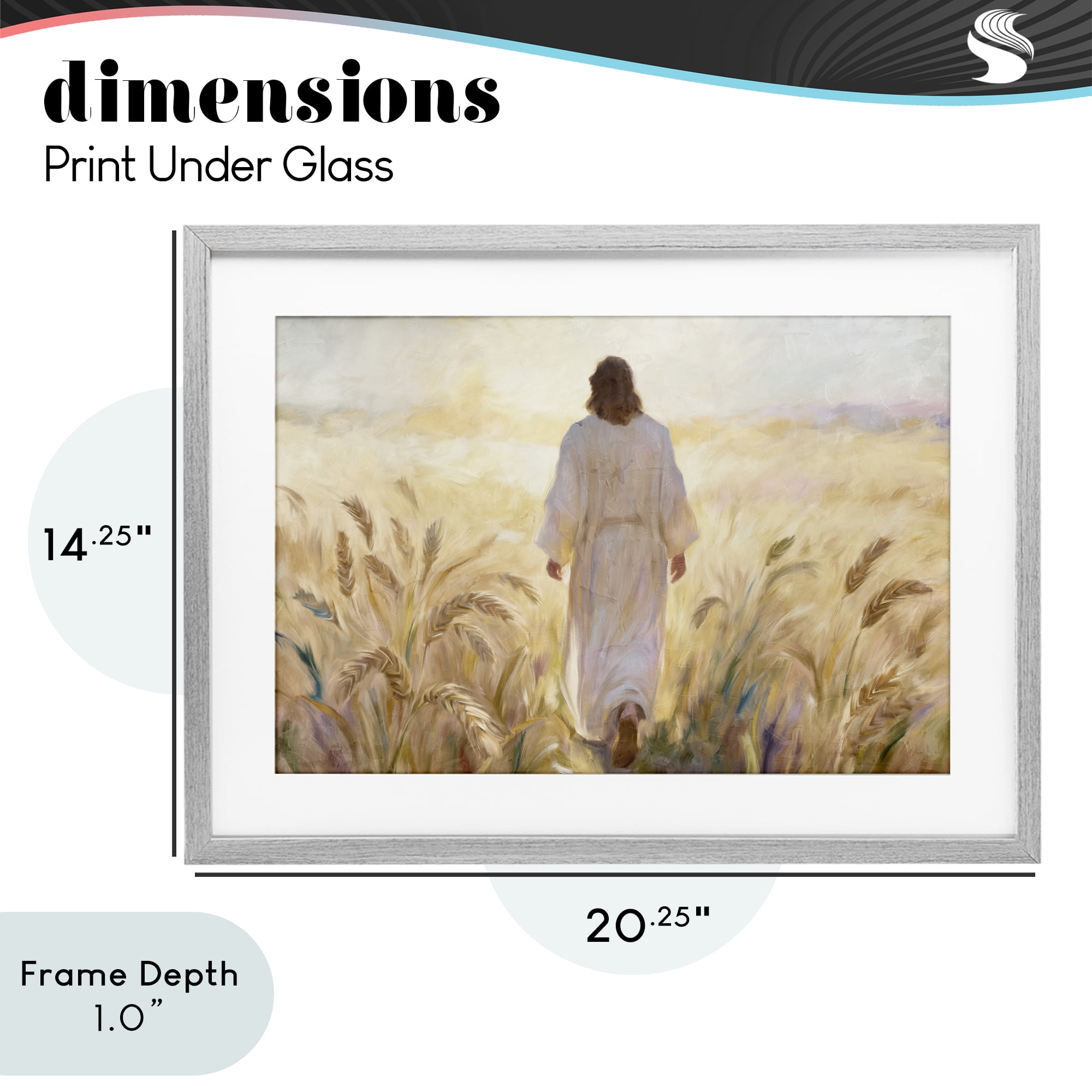 Stupell Industries In His Steps Walking Faithfully Gray Framed Print Under Glass, design by Kim Allen