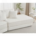 thumbnail image 4 of Modern Beige Lamb Velvet 3-Seat Folding Convertible Sofa Bed with 2-in-1 Function, 4 of 21