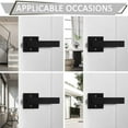 thumbnail image 6 of knobelite(3 Pack)Door Lever Dummy Lever Door Handle for Closets French Doors,Square Dummy Door Lever,Non-Turning Single Side Pull with Black Finish,Easy Installation Pull Only Lever Set, 6 of 7