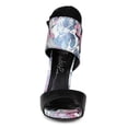 thumbnail image 4 of Wild Rose CA33 Women Mixed Media Open Toe Floral Print Ankle Cuff Stiletto Sandal, 4 of 5