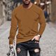 thumbnail image 1 of pstuiky camisetas de manga larga para hombre, Camisa de manga larga con cuello redondo, color liso, informal y cómoda para hombre. Tops de hombre xl, 1 of 5