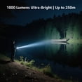 thumbnail image 3 of Lepro Rechargeable LED Flashlight, 1000 Lumens, IPX4 Waterproof, 5 Modes, Zoomable, Super Bright Light for Camping, Hiking, and Emergencies, 3 of 10