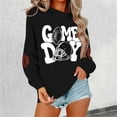 thumbnail image 4 of Cute Sweatshirts for Women Hoodless Design Casual Lightweight Sweaters Loose Fit Printed Long Sleeve Pullover Tops Comfy Fall Winter Outfits Clothes, 4 of 5