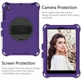 thumbnail image 3 of Allytech iPad mini Case for Kids, iPad mini 5 Cover, iPad mini 1 2 3 4 Case, Silicone 360 Rotating Hand Strap Kickstand Shoulder Strap Kids Friendly Cover for Apple iPad mini 1 2 3 4 5, Purple/Black, 3 of 6