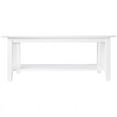 thumbnail image 3 of AFI Table Basse Traditionnelle en Bois Massif avec Design Compact et Multi-Usage, Blanc, 3 of 5