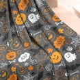 thumbnail image 3 of Gray Halloween Boo Icons Blanket,Comfortable Soft Flannel Throw Blanket,All Season,Warm Lightweight Blankets for Sofa Bed Couch Living Room Chair,50"x60", 3 of 4