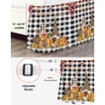 thumbnail image 3 of Gnome Pumpkin Bed Skirt Fall Sunflower Maple Leaf Black Plaid Bed Skirts Queen Size 16 Inch Drop, Wrap Around Dust Ruffle&nbsp;Bedskirt with Adjustable Elastic Belt for Queen Size Beds, 3 of 7