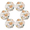 thumbnail image 3 of GZHJMY Autumn Harvest Pumpkin Round Placemats Set of 6, Non-Slip Table Mats Washable Heat Resistant Place Mats for Kitchen Dining Table Home Decor,15.4 Inch, 3 of 7