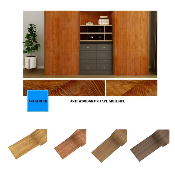 ICERUN Furniture Tape Duct Tape Wood Effect Tape Floor Repair Tape Wood Effect Repair Adhesive Duct Tape for Furniture Door Floor