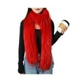 thumbnail image 5 of harmtty Women Scarf Solid Color Imitation Turkey Feathers Long Scarf Autumn Winter Warm Scarf Daily Party Street Wear, 5 of 8