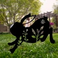 thumbnail image 4 of Acrylic Bunny Garden Decor, 17" Rabbit Yard Decor, Metal Yard Art Animals Garden Stakes Rabbit Silhouette, Rabbit Yard Decorations Outdoor, Bunny Garden Art for Flowerbeds Planters Patios Lawn, 4 of 5