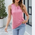 thumbnail image 4 of Nouveau Débardeur pour Femmes Chandail Torsadé Sans Manches Col Rond Chemises Décontractées Amples pour la Maison, 4 of 8