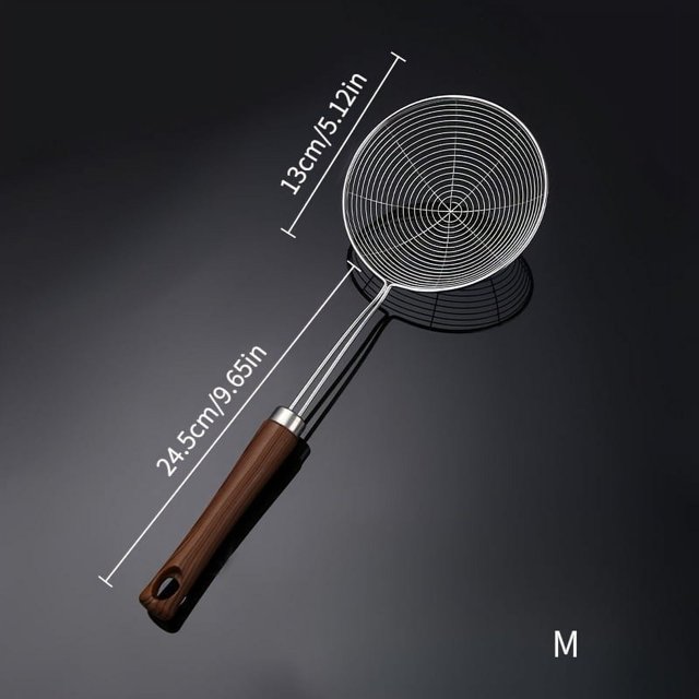 HAOAN Stainless Steel Food Strainer - Metal Mesh Skimmer for Cooking Baking and Frying - Kitchen Colander Tool zzz