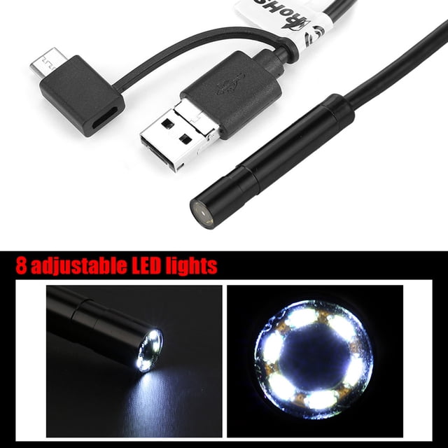 Endoscopio USB Jadeshay impermeable negro de 15 metros con Durabilidad extendida