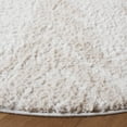 thumbnail image 3 of SAFAVIEH Rumi Elsie Geometric Polyester Shag Area Rug, Ivory/Light Beige, 6'7" x 6'7" Round, 3 of 10