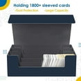 thumbnail image 3 of Eurhowing Trading Card Storage Box 2600+, Large Deck Case with Magnetic Closure & Dividers, PU Leather Card Holder Organizer for Magic Sports Game Cards, Blue, 3 of 9