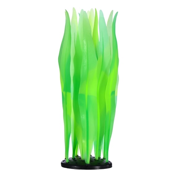 Uxcell 1-Pack Aquarium Glowing Kelp Plant, Soft Silicone Fish Tank Plants Decor Artificial Fluorescence Coral [Green]