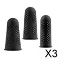 thumbnail image 1 of DYNWAVECA 2x3x Insulation Finger Cover Silicone Sturdy Cut Resistant for Kitchen Fingers Cover Thumb Protector for Sculpturing Finger Thumb Cots , black, 3 Pcs, 1 of 10