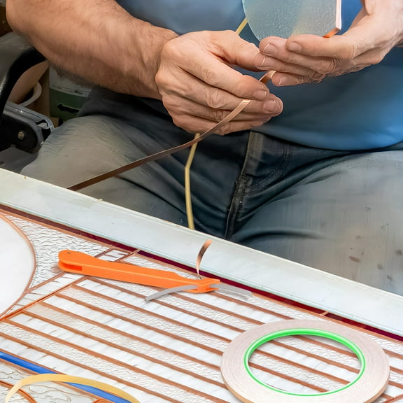 OUNONA Copper Foil Hand Tool for Stained Glass Crafting Projects 1 Set