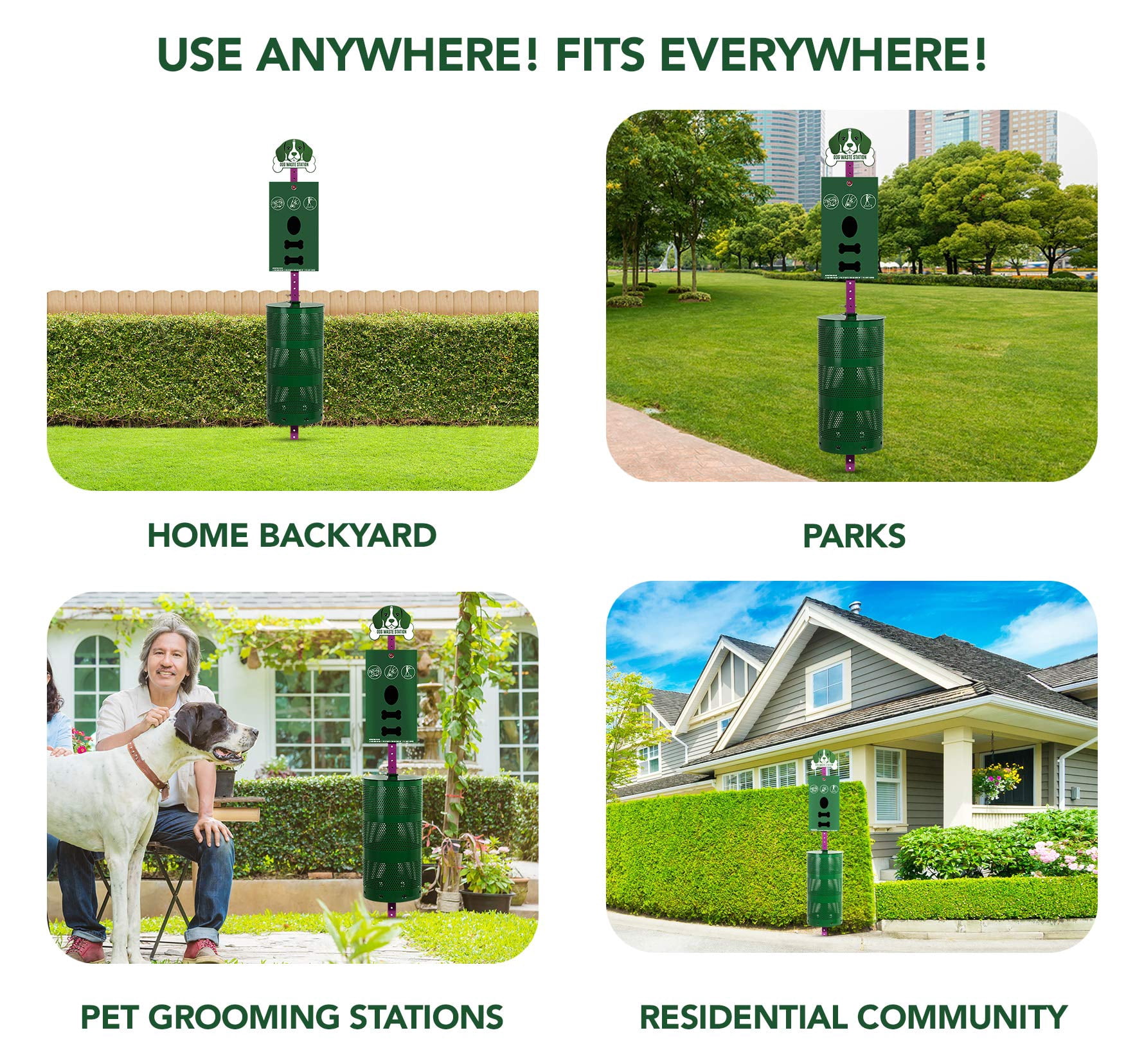 Winbold | Dog Waste Station Outdoor Pet Waste Station With Pet Waste Bag | 1