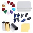thumbnail image 2 of Dedo para guitarra Jadeshay Kit de accesorios para guitarra 10 púas de celuloide durabilidad probada en el tiempo A, 2 of 8