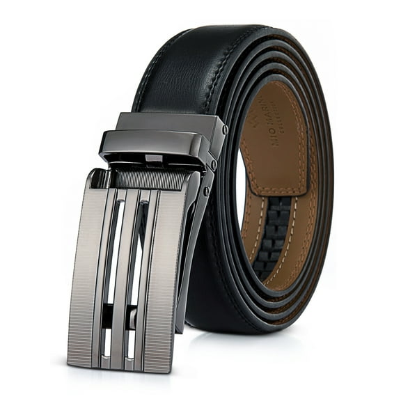 Men's Panel Striped Ratchet Belt