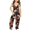 thumbnail image 2 of Girls Casual Jumpsuits Sleeveless Summer Rompers Long Pants With Pockets For 5-14 Years, 2 of 6