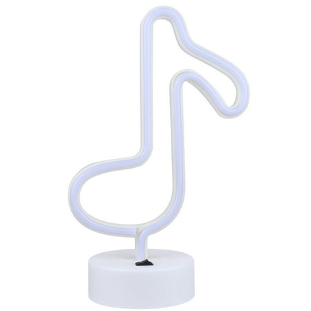 

JMXIANG 1pc Household Decorative Night Lamp LED Music Notes Shaped Neon Lights Decor USB Dry Battery Operated Creative Lighting Lamps Without Battery (Assorted Color)
