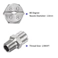 thumbnail image 4 of 4pcs 80 Degree Flat Fan Spray Tip 1.8mm Dia. 1/8BSPT Male Stainless Steel with Sealing Tape, 4 of 7