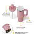 thumbnail image 3 of RTIC 16 oz Ceramic Lined Road Trip Tumbler, Leak-Proof Covered Straw Lid, 2 Pack, Dusty Rose, 3 of 7