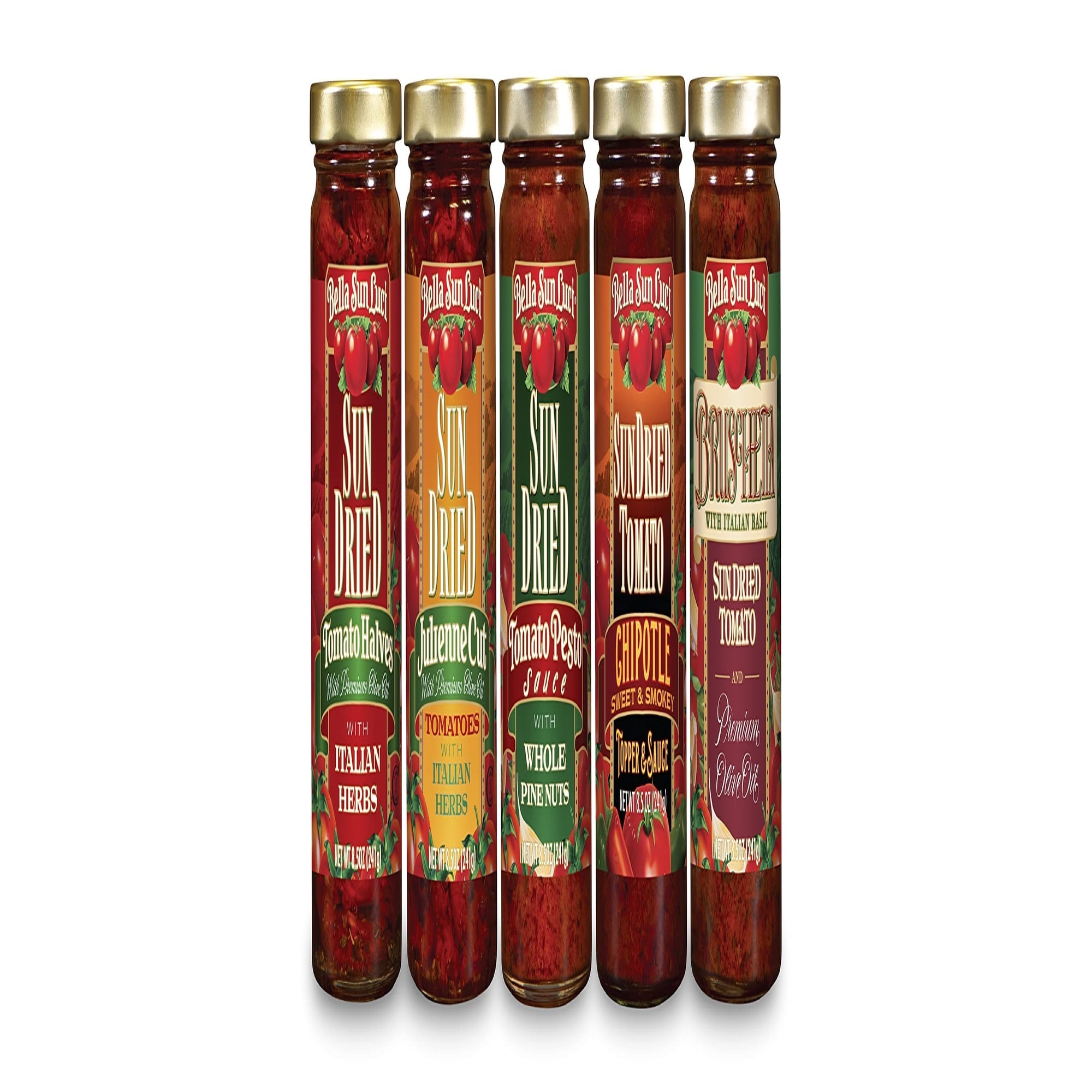 Bella Sun Luci Julienne Cut Sun Dried Tomatoes with Italian Herbs 8.5 oz (Pack of 5)