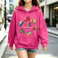 thumbnail image 4 of Coerni Girls Hoodie Cartoon Construction Truck Graphic Sweatshirt Funny Print Kids Trendy Hooded Pullover Spring Fall Casual Wear, 4 of 6