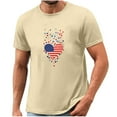 thumbnail image 5 of Busydd Independence Day T Shirts for Man Casual Comfortable Cotton T Shirts Round Neck Short Sleeve Summer Tops 4th of July American Flag Print Patriotic Tees, 5 of 5