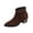 Brown, variant on Mfakffe Boots for Women Versatile Pointed Toe Block Heel Fashion Non Slip Ankle Bootie Casual Comfortable Back Zipper Warm Soft Outdoor Shoes