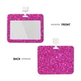 thumbnail image 2 of Zufioo Rose Red Glitter Print Work Badge Protective Case, Waterproof Lanyard, Badge Transparent Clip, Suitable for Induction Card Badge Swipe Credit Card, 2 of 7