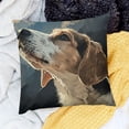 thumbnail image 2 of BANET Throw Pillow Cover Puppy Portrait Watercolor Painting Home Decorative Square Pillow Case 24x24in, 2 of 5