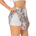 thumbnail image 3 of Lsque Groovy Retro Santa Printed Women's Running Shorts with Liner Pockets,Elastic Quick Dry Workout Athletic Gym Yoga Shorts,Womens High Waist Shorts-XX-Large, 3 of 9