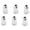Silver, variant on LOOKSEVEN 6 Pcs Electric Guitar String Ferrule Buttons, Metal Bullet Guitar String Ferrules with Washers for Strat Tele Guitar Bass Replacement Parts-Black