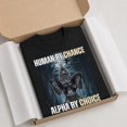thumbnail image 6 of Human By Chance Alpha By Choice Wolf Graphic T-Shirt, Unisex Classic Fit, 6 of 7