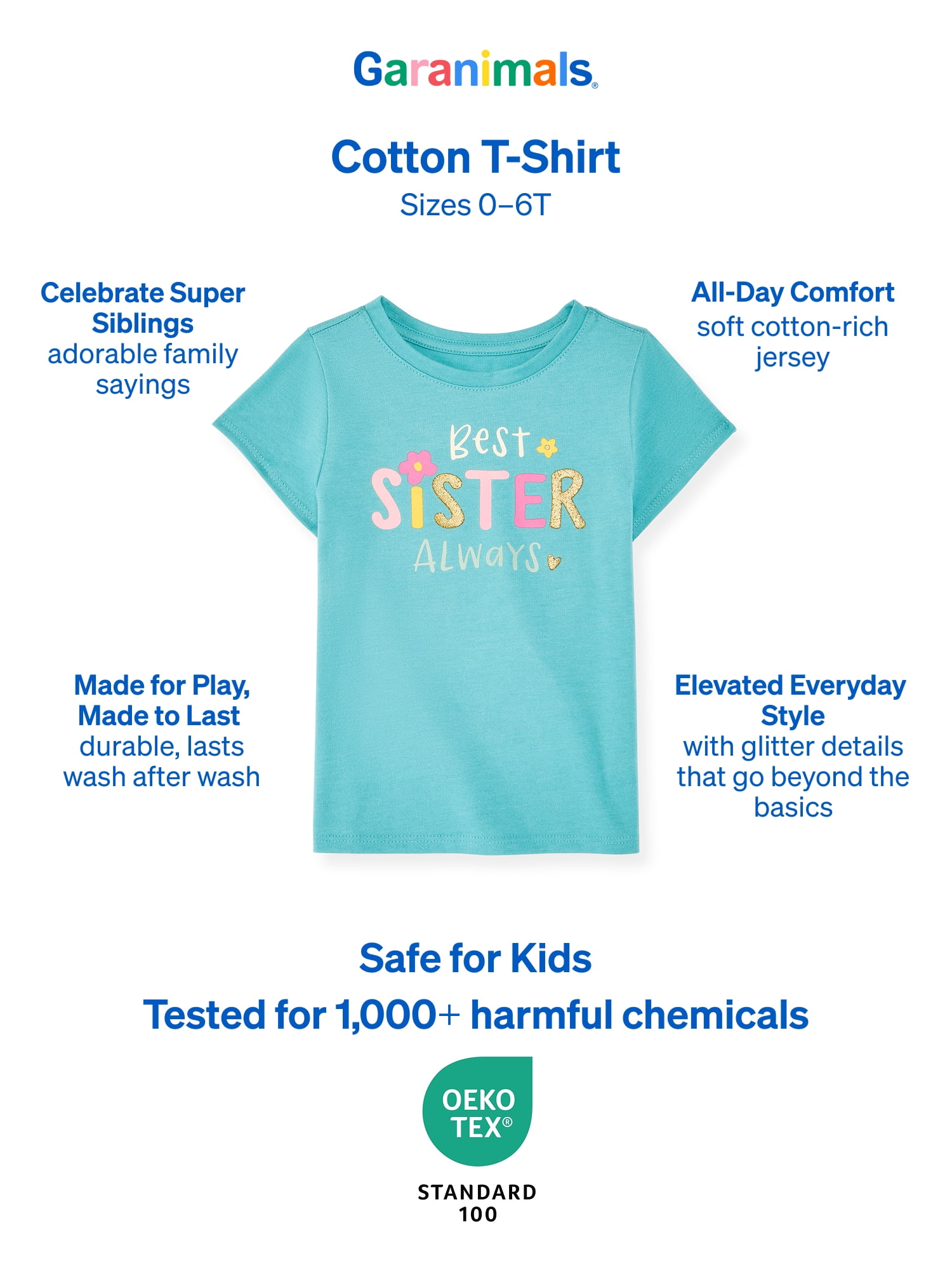 Garanimals Baby & Toddler Girl Shirts Single & 3-Pack Sizes Tee 0-6T