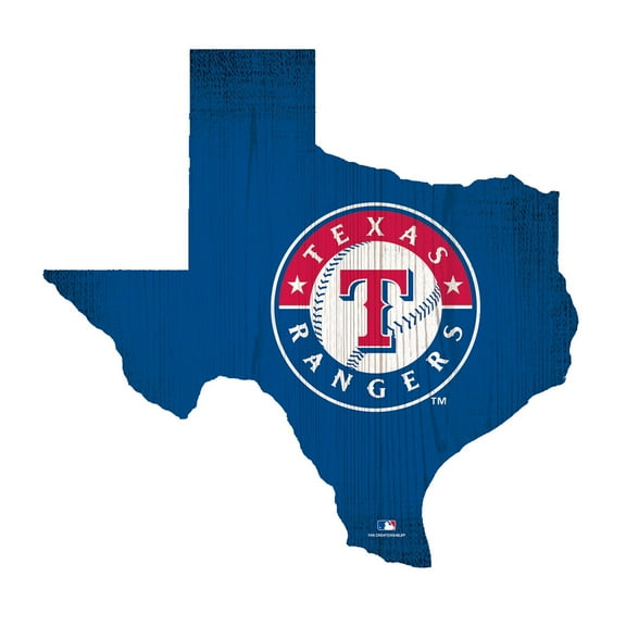 Texas Rangers 12" Logo State Sign